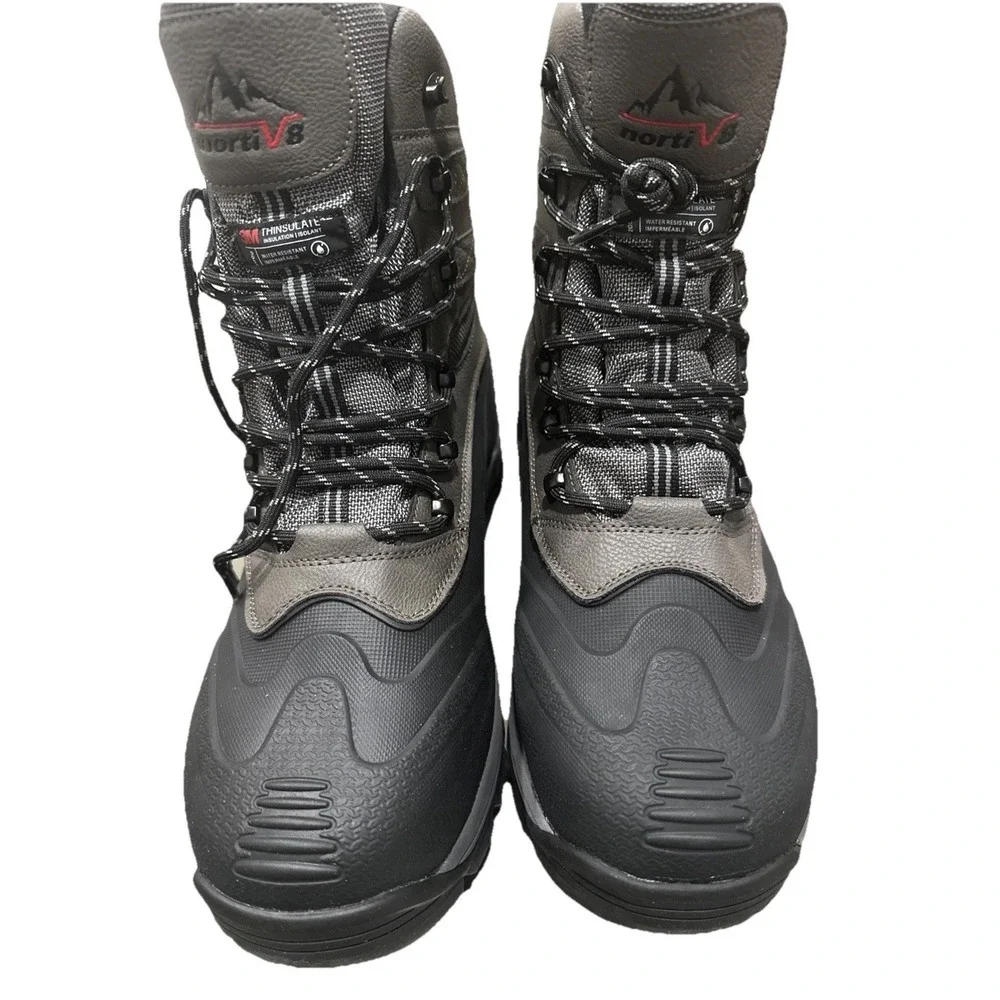 NORTIV 8 Men's Snow Boots Insulated Waterproof Winter Ski Outdoor Hiking Boots